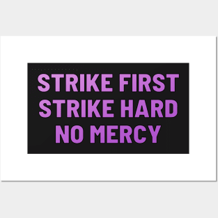 strike hard strike first no mercy cobra kai 4 Posters and Art